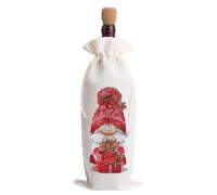 Fiorky Bolsas de Regalo de Vino, Pintura de Diamantes, Arte de Diamantes, Bolsa de Regalo de Vino de Lino, Etiqueta de Flor de arpillera de gnomo, Cubiertas para Botellas de Licor, Mariposa