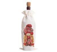 Fiorky Bolsas de Regalo de Vino, Pintura de Diamantes, Arte de Diamantes, Bolsa de Regalo de Vino de Lino, Etiqueta de Flor de arpillera de gnomo, Cubiertas para Botellas de Licor, Mariposa