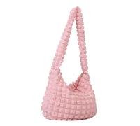 Fiorky Bolso de hombro de nailon de gran capacidad Bolso de axila de color sólido Burbujas plisadas Bolso cruzado simple fora mujer Bolso de viajero femenino Maquillaje Bolsa de cosméticos