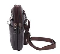 Fiorky Bolso Lateral para Hombre Bolso de Hombro Deportes al Aire Libre Senderismo Paquete de Cintura Bolso Cruzado Elegante Bolso de Hombro Simple de Cuero Impermeable Bolso de Cintura