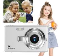 Fiorky Cámara Digital, 4K HD 1080P Cámara de vlogging con Enfoque automático Ant-Shake Cámara de vlogging portátil Cámara de videocámara de 96 MP Zoom 16X Pantalla IPS de 2,4 Pulgadas para