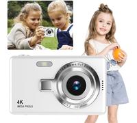 Fiorky Cámara Digital, 4K HD 1080P Cámara de vlogging con Enfoque automático Ant-Shake Cámara de vlogging portátil Cámara de videocámara de 96 MP Zoom 16X Pantalla IPS de 2,4 Pulgadas para
