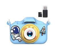 Fiorky Cámara para niños, Funda Silicona para fotografía, cámara vío, 400 mAh, Modo Selfie, cámara Fotos, HD, Doble Lente, juguet evos, reg Dad, cumpleaños, jugu