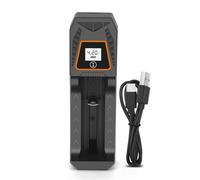 Fiorky Cargador de batería Power Bank Pantalla LCD 5V 1A Cargador de batería de Litio Recargable Entrada USB Tipo C Salida con Enchufe USB Teléfonos celulares 3.7V 4.2V 18650/16340/14500/26