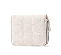 Fiorky Cartera de Cuero, Monederos a Cuadros de Cuero de PU para Mujer Cartera pequeña con Cremallera de Moda Monedero Delgado Monedero Bolsillo en Efectivo Bolsa Color sólido para Efectivo