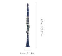 Fiorky Clarinete Profesional Set Clarinete Sib 17 Teclas con Estuche Guantes Blancos/Paño de Limpieza Orquesta Instrumentos Musicales Barriles/Cañas para Principiantes y Estudiantes (Azul Os