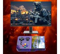 Fiorky Consola de juegos portátil M19 640 * 480 Consola de juegos retro Pantalla IPS 4K HD de 3,5 pulgadas Reproductor de videojuegos 3D sstema Linux/Emelec 4.3 fora adultos Niños Regalo de