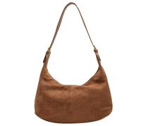 Fiorky Crescent - Bolsa de media luna para mujeres y hombres, bolsa cruzada con correa ajustable, bolsillo interior, bolsa de hombro con cremallera para el trabajo, viajes, Brown,