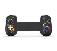 Fiorky D8 Controlador de Juego inalámbrico telescópico Joystick con Turbo/giroscopio de 6 Ejes/vibración Joystick inalámbrico para Gamepad Compatible con Luz RGB para Andrid iOS PS3 PS4