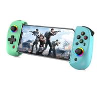 Fiorky D8 Controlador de Juego inalámbrico telescópico Joystick con Turbo/giroscopio de 6 Ejes/vibración Joystick inalámbrico para Gamepad Compatible con Luz RGB para Andrid iOS PS3 PS4
