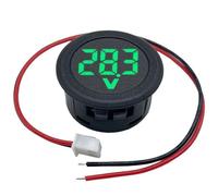 Fiorky DC 4-100V Voltímetro circular de dos hilos Protección de conexión inversa Pantalla digital LED Voltímetro digital de CC Cabezal Medidores de voltaje programables Herramienta de medici