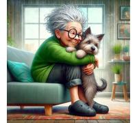 Fiorky DIY 5D Kit de pintura de diamante redondo completo por número, kit de pintura de diamante fora adultos 5D Diamond Arts abuela niña kit decoración del hogar arte artesanía