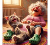 Fiorky DIY 5D Kit de pintura de diamante redondo completo por número, kit de pintura de diamante fora adultos 5D Diamond Arts abuela niña kit decoración del hogar arte artesanía