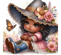 Fiorky DIY 5D Kit de pintura de diamante redondo completo por número, kit de pintura de diamante para adultos 5D Diamond Arts abuela niña kit decoración del hogar arte artesanía