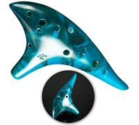 Fiorky Entonación estable Tono Alto C Ocarinas ahumadas con bolsa protectora Instrumento Ocarina clásica de 12 agujeros para amantes de la música principiante (azul)