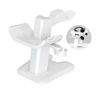 Fiorky Estación de Carga para Quest 3, Soporte para Gafas VR, Base de Carga para Auriculares, Soporte de Pantalla para Controlador de Auriculares VR con luz LED para for Meta/Oculu Quest 3 3