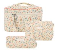 Fiorky Estuche Organizador de cosméticos Lindo de 3 Piezas, Bolsa de Maquillaje de Viaje de Gran Capacidad con Cremallera, Bolsa de ALM”-“ACenamiento organizadora de Maquillaje Acolchada for