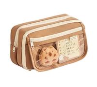 Fiorky Estuche para Lápices de Gran Capacidad, Estuche para Lápices de Carpincho de 9 Capas con Pegatinas Estuche para Lápices con Cremallera Kawaii Estuche para Lápices de Carpincho Bolsa