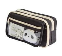 Fiorky Estuche para Lápices de Gran Capacidad, Estuche para Lápices de Carpincho de 9 Capas con Pegatinas Estuche para Lápices con Cremallera Kawaii Estuche para Lápices de Carpincho Bolsa