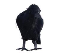 Fiorky Figuras de Escritorio de Cuervos de Halloween, Manualidades realistas de pájaros, atmósfera Festiva Multifuncional, Accesorios de decoración de casa encantada Realista