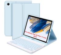 Fiorky for Smsung Galaxy Tab A9 Plus Funda de 11 Pulgadas con Cubierta de Teclado Compatible con Bluetooth Auto Sleep/Wake Teclado BT Desmontable con portalápices Funda de Cuero Tipo Folio