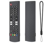 Fiorky Funda de Silicona for Control Remoto LG TV Remote AKB75095307 AKB76040302 con Cordón Funda de Silicona Funda Protectora for Controlador Piel Antideslizante Cubierta remota Reemplazo