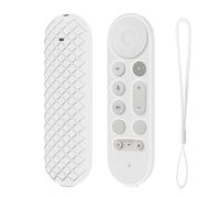 Fiorky Funda de Silicona para Control Remoto Funda Protectora Antideslizante con cordón Funda Protectora para Controlador Skin TV Funda para Control Remoto para Google TV Streamer 4K Remote