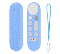 Fiorky Funda de Silicona para Control Remoto Funda Protectora Antideslizante con cordón Funda Protectora para Controlador Skin TV Funda para Control Remoto para Google TV Streamer 4K Remote