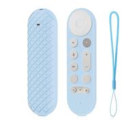 Fiorky Funda de Silicona para Control Remoto Funda Protectora Antideslizante con cordón Funda Protectora para Controlador Skin TV Funda para Control Remoto para Google TV Streamer 4K Remote