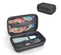 Fiorky Funda rígida de transporte para bolígrafo SCRIB3D P1 de impresión 3D/MYNT3D Super 3D, a prueba de golpes, funda de viaje rígida anticaídas con bolsillo de malla para filamento PLA y cargador