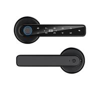Fiorky Huella Digital Manija Seguridad Bloqueo Anti Mirada furtiva Huella Digital Contraseña Clave Desbloqueo TTLOCK APLICACIÓN Control Tipo-C Carga Emergencia Puertas de 3.5-6.5 cm de espe