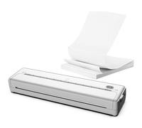 Fiorky Impresora Térmica Portátil A4 203DPI con 100 Hojas de Papel Térmico Impresora Portátil Inalámbrica Sin Tinta Compatible con Mini Portátil A4 Uso en Oficina Casa Compatible
