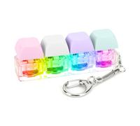 Fiorky Keyboard Fidget Toys Fidget Toys Llavero 4 Teclas Teclado Juguetes de descompresión con luz LED Teclado Fidget Toy DIY Botón Alivio del estrés Fora Adultos Fora aliviar estrés Pasar