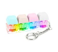 Fiorky Keyboard Fidget Toys Fidget Toys Llavero 4 Teclas Teclado Juguetes de descompresión con luz LED Teclado Fidget Toy DIY Botón Alivio del estrés Fora Adultos Fora aliviar estrés Pasar
