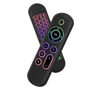 Fiorky M5 Fly Air Mouse Control Remoto Recargable 2.4G+BT5.2 Mini Teclado inalámbrico Flying Mouse Remote 7 Colores retroiluminado Detección de Movimiento para Andrid TV Box PC