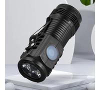 Fiorky Mini EDC Antorcha, Mini Linterna LED USB C Recargable Linterna de Bolsillo Impermeable 3 Modos de Luz Luz con Clip fora Sombrero Adecuado fora Senderismo, Camping, Emergencia