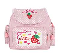 Fiorky Mochila Kawaii Mochila Escolar para niños Mochila de Viaje con Bordado de Fresa Linda japonesa Mochila Escolar de Nailon con múltiples Bolsillos para Adolescentes