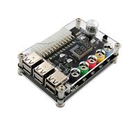 Fiorky Módulo de Conector del Adaptador de Fuente de alimentación de 24 Pines Perilla de Voltaje Ajustable Placa de Transferencia de energía 6 Puertos USB 2.0 Compatible con QC2.0 QC3.0