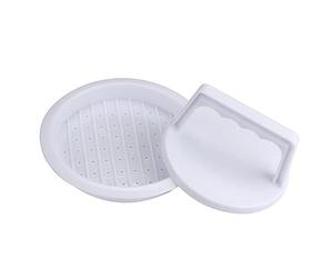 Fiorky - Molde redondo para hacer hamburguesas y barbacoa, de plástico, molde para hacer pastel de carne, moldes para hamburguesas y prensa para hamburguesas, duradero, fácil de limpiar, mu