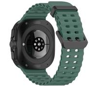 Fiorky Ocean Sport Correa de silicona SIN espacios Banda con extremo curvado for Sam-sung Galaxy Watch 7 Ultra 47 mm Accesorios Reemplazo ajustable Pulsera suave Conector de liberación de