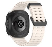 Fiorky Ocean Sport Correa de silicona SIN espacios Banda con extremo curvado for Sam-sung Galaxy Watch 7 Ultra 47 mm Accesorios Reemplazo ajustable Pulsera suave Conector de liberación de