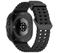 Fiorky Ocean Sport Correa de silicona SIN espacios Banda con extremo curvado for Sam-sung Galaxy Watch 7 Ultra 47 mm Accesorios Reemplazo ajustable Pulsera suave Conector de liberación de