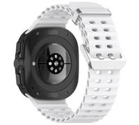 Fiorky Ocean Sport Correa de silicona SIN espacios Banda con extremo curvado for Sam-sung Galaxy Watch 7 Ultra 47 mm Accesorios Reemplazo ajustable Pulsera suave Conector de liberación de