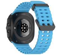 Fiorky Ocean Sport Correa de silicona SIN espacios Banda con extremo curvado for Sam-sung Galaxy Watch 7 Ultra 47 mm Accesorios Reemplazo ajustable Pulsera suave Conector de liberación de