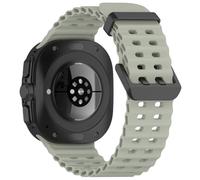 Fiorky Ocean Sport Correa de silicona SIN espacios Banda con extremo curvado for Sam-sung Galaxy Watch 7 Ultra 47 mm Accesorios Reemplazo ajustable Pulsera suave Conector de liberación de