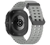 Fiorky Ocean Sport Correa de silicona SIN espacios Banda con extremo curvado for Sam-sung Galaxy Watch 7 Ultra 47 mm Accesorios Reemplazo ajustable Pulsera suave Conector de liberación de