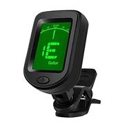 Fiorky Pantalla LCD Afinador con Clip Batería de botón de 3 V Afinador fora Bajo, violín y ukelele Afinador con Clip fora Guitarra/Bajo/Violín/Ukelele Modos de afinación cromática
