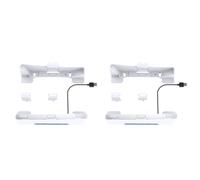 Fiorky Paquete de 2 Soportes horizontales para Consola PS5 Slim con concentrador USB 2.0 de 4 Puertos Soporte de Almacenamiento en Rack MADS Antideslizante Soporte Horizontal Plystation