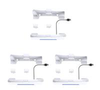 Fiorky Paquete de 3 Soportes horizontales para Consola PS5 Slim con concentrador USB 2.0 de 4 Puertos Soporte de Almacenamiento en Rack MADS Antideslizante Soporte Horizontal Plystation