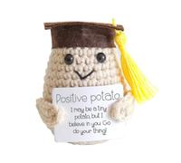 Fiorky Patata Positiva, Patata Positiva con Abrazo de Bolsillo, Muñeca Creativa de Patata de Lana para Tejer con Tarjeta de energía Positiva, Regalos de estímulo, Regalo para Novia, Amigo